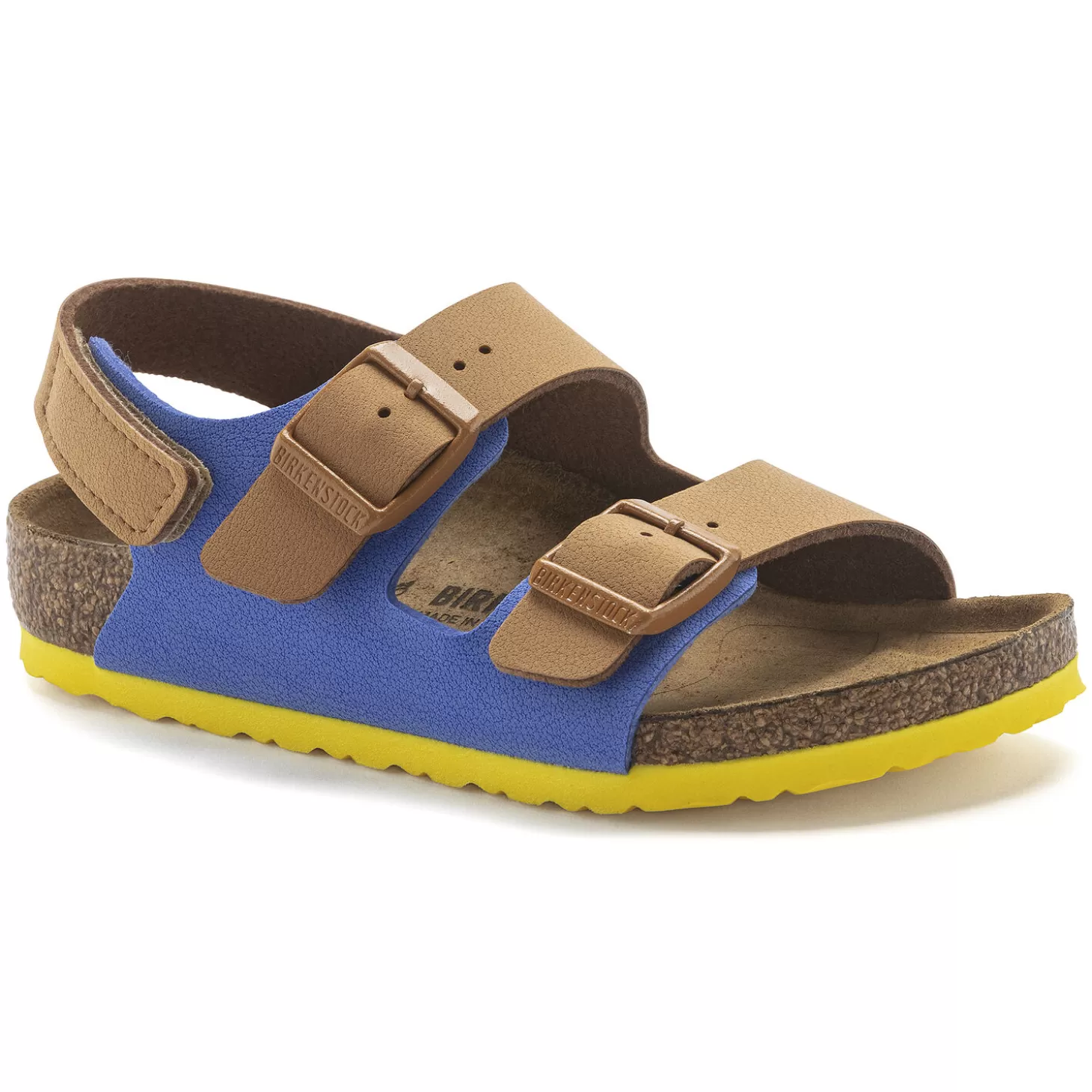 Sandales À Brides | Birkenstock Milano Hl Kids Caramel/Ultra Blue