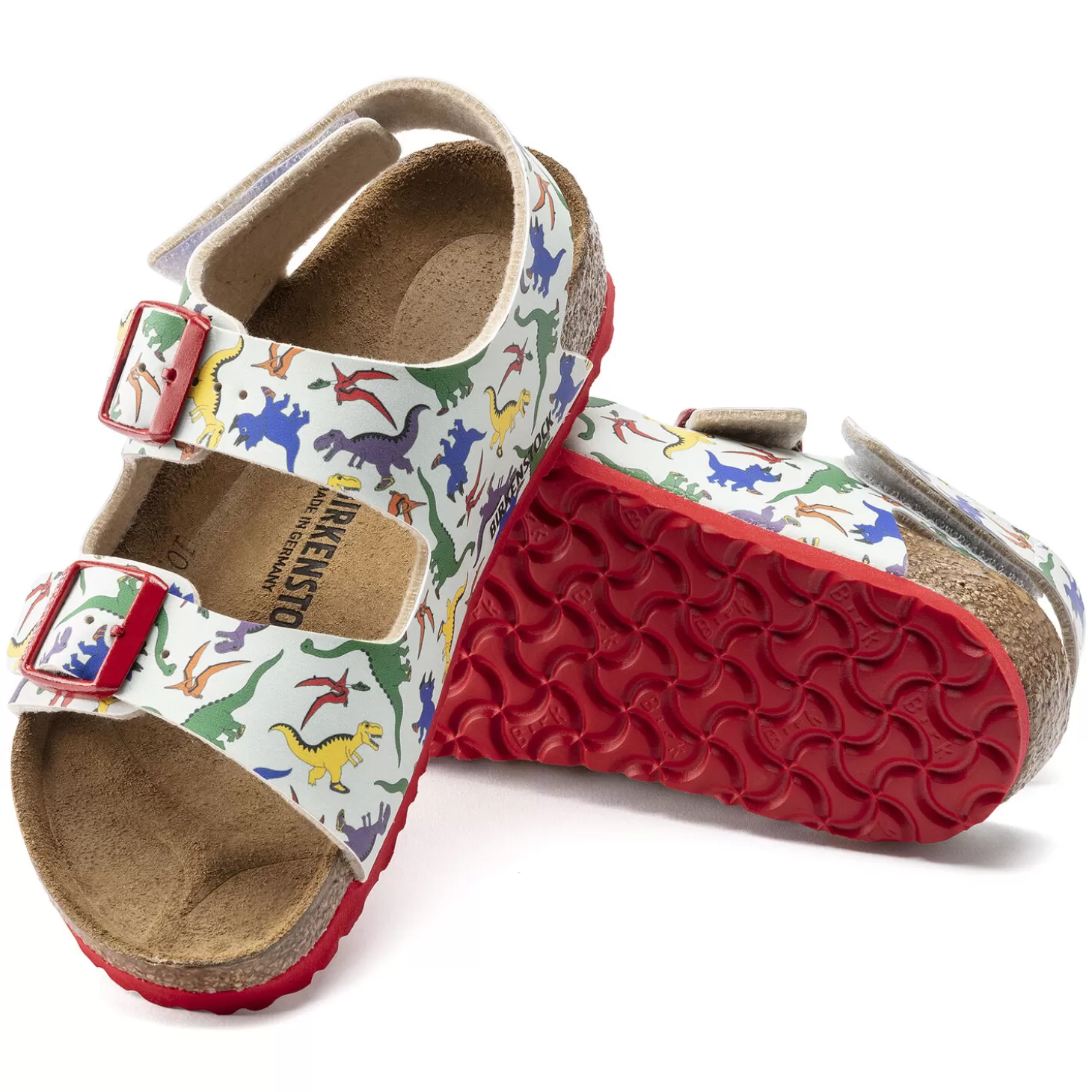 Sandales À Brides | Birkenstock Milano Hl Kids Best Friends Dino Multi