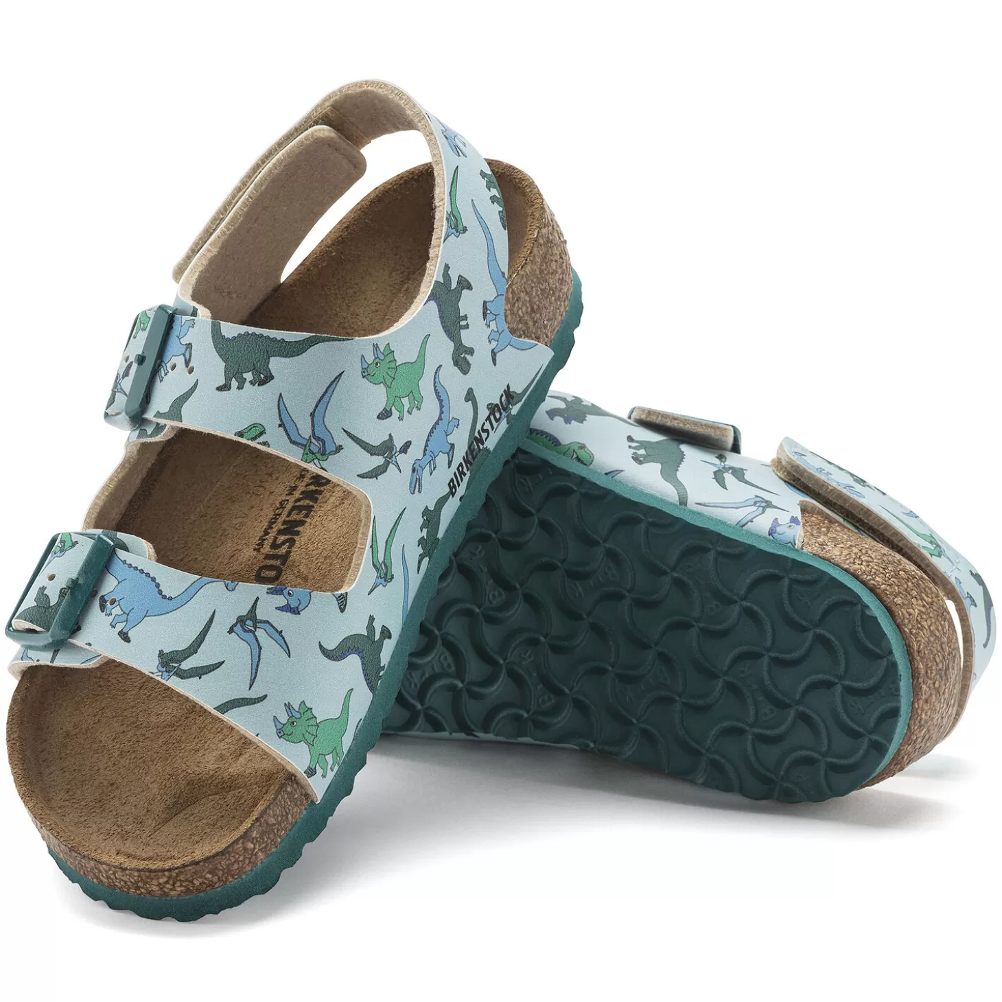 Sandales À Brides | Birkenstock Milano Hl Kids Big Dino Light Blue