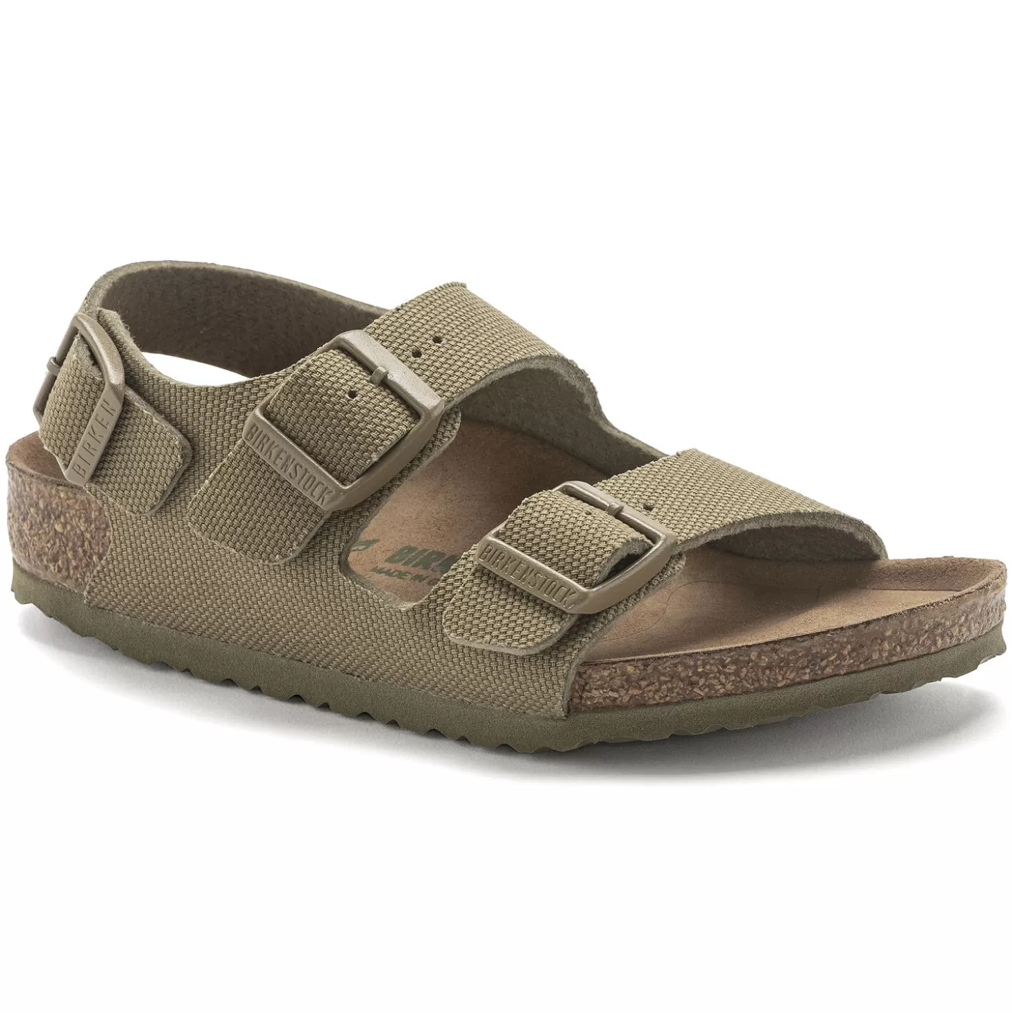 Sandales À Brides | Birkenstock Milano Kids Vegan Vegan Canvas Faded Khaki