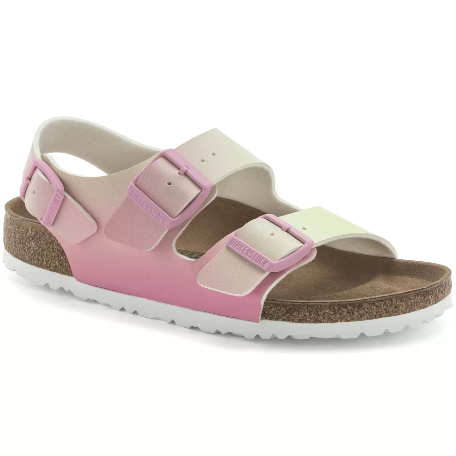 Bride De Talon | Birkenstock Milano Vegan Candy Pink/Faded Lime