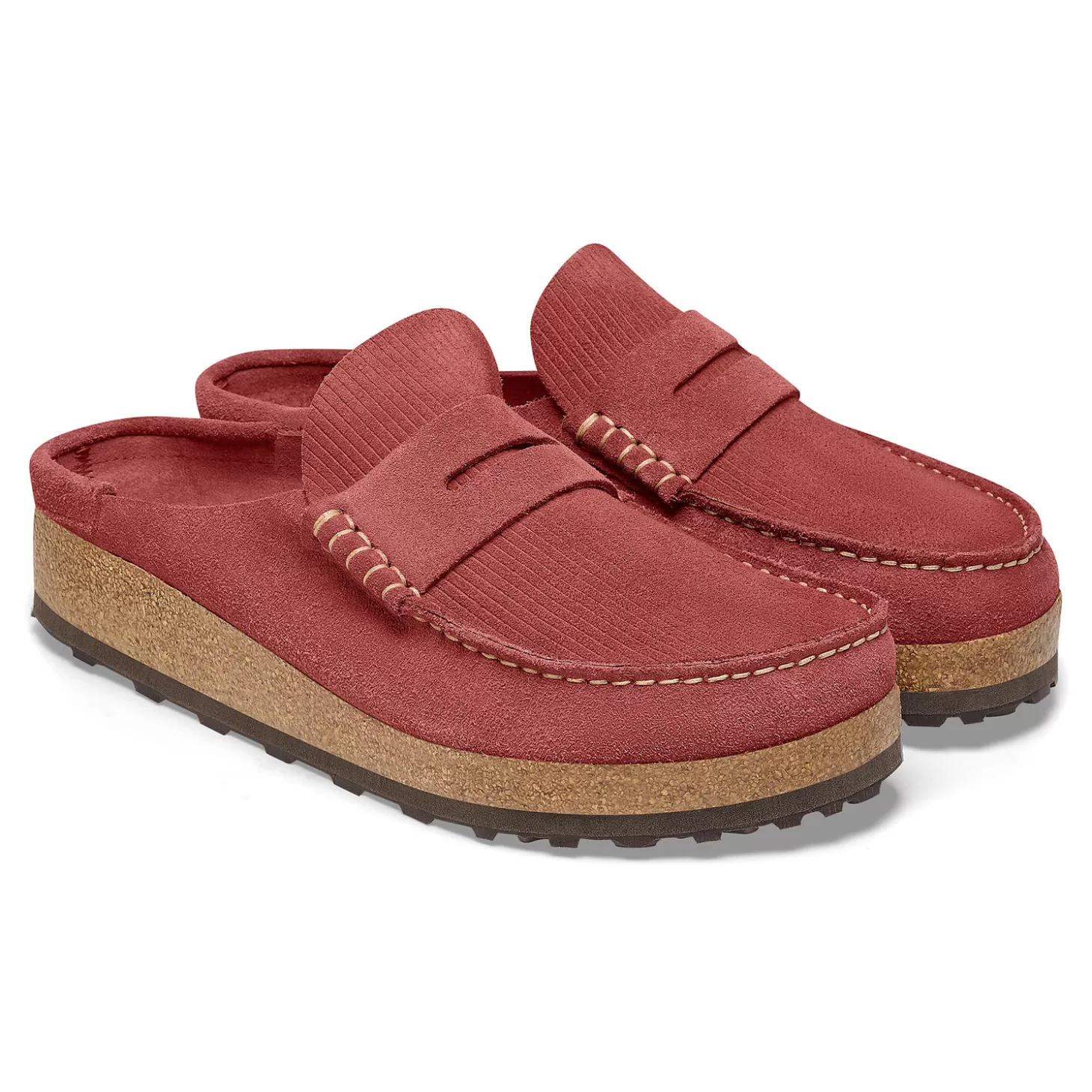 Sabots | Birkenstock Naples Corduroy Sienna Red