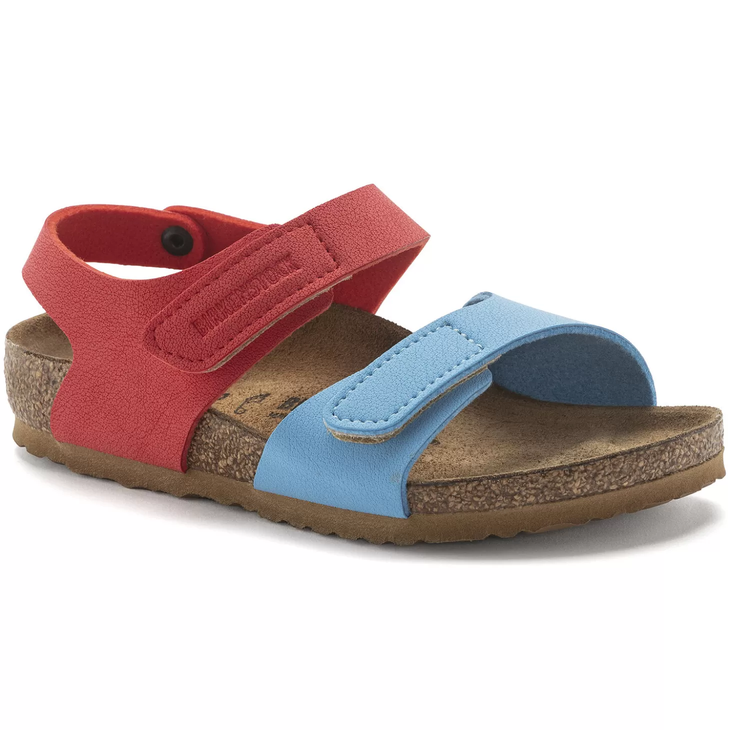 Sandales À Brides | Birkenstock Palu Kids Logo Bs Sky Blue/Active Red