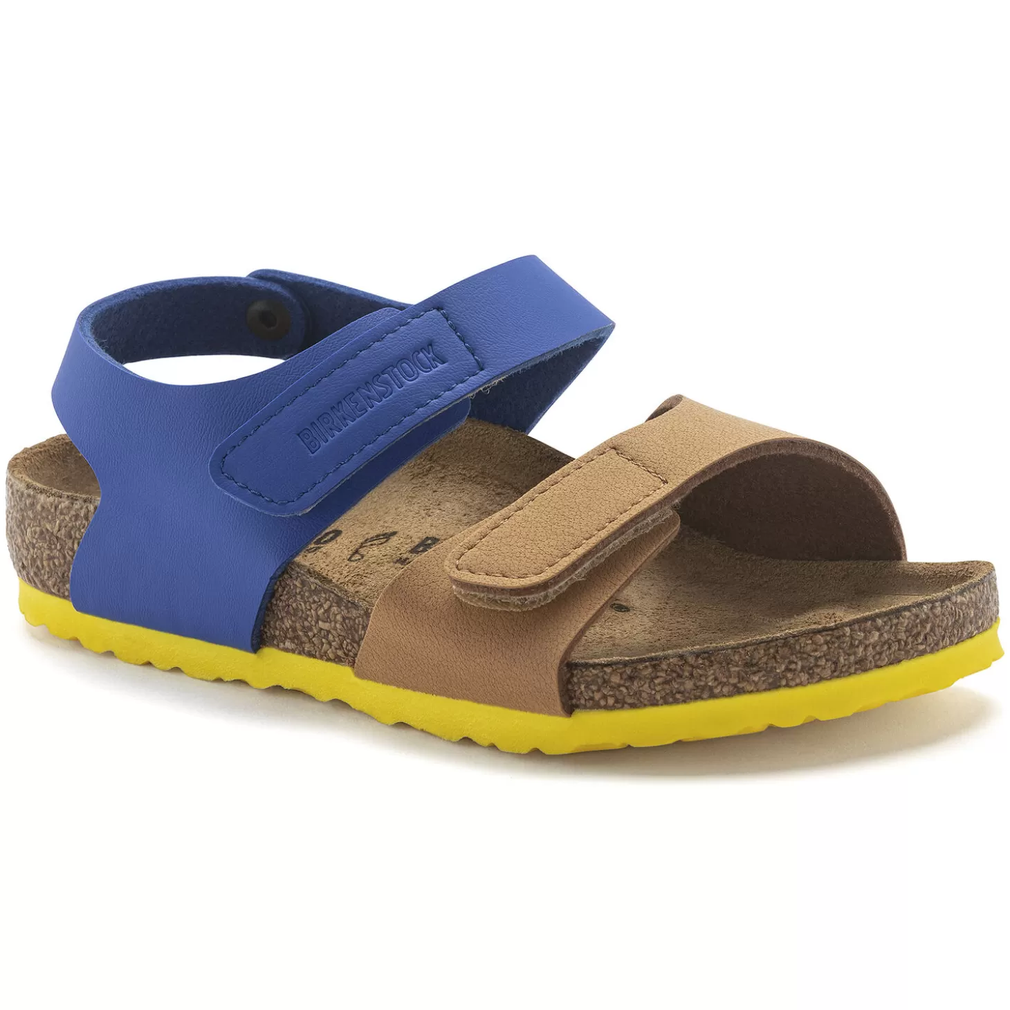 Sandales À Brides | Birkenstock Palu Kids Logo Bs Caramel/Ultra Blue