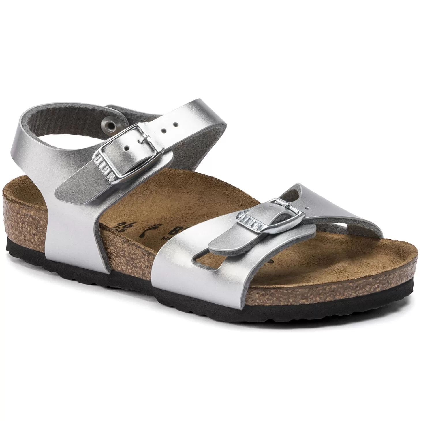 Sandales À Brides | Birkenstock Rio Kids Electric Metallic Silver