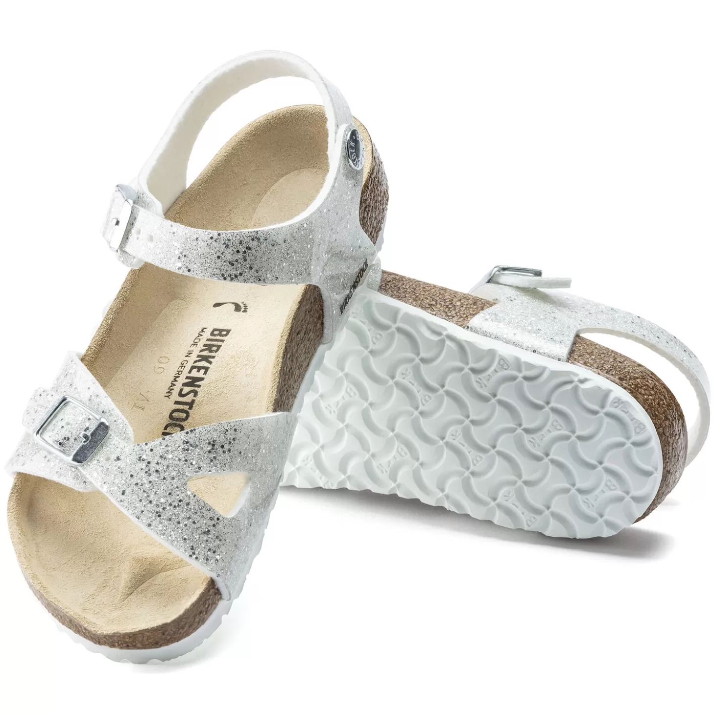 Sandales À Brides | Birkenstock Rio Kids Cosmic Sparkle White