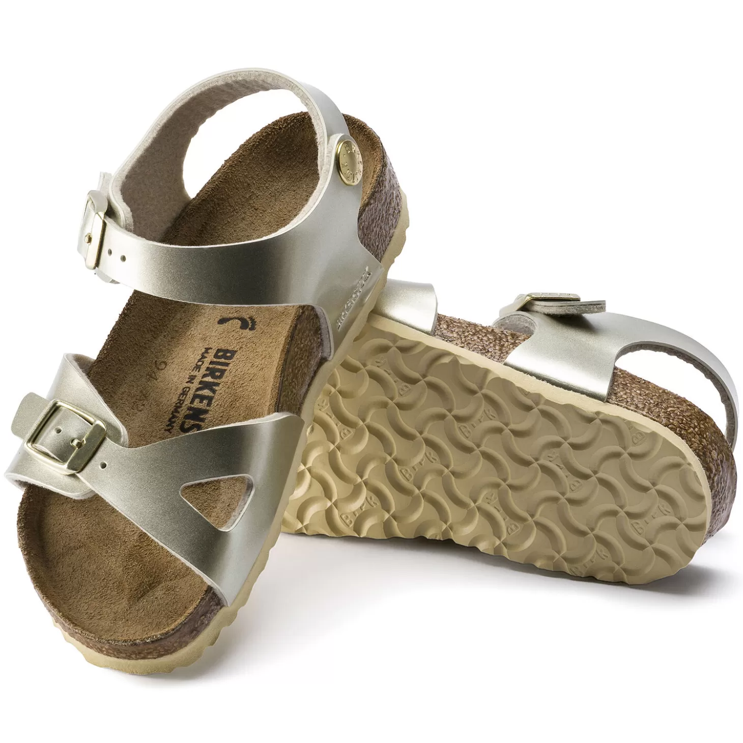 Sandales À Brides | Birkenstock Rio Kids Electric Metallic Gold