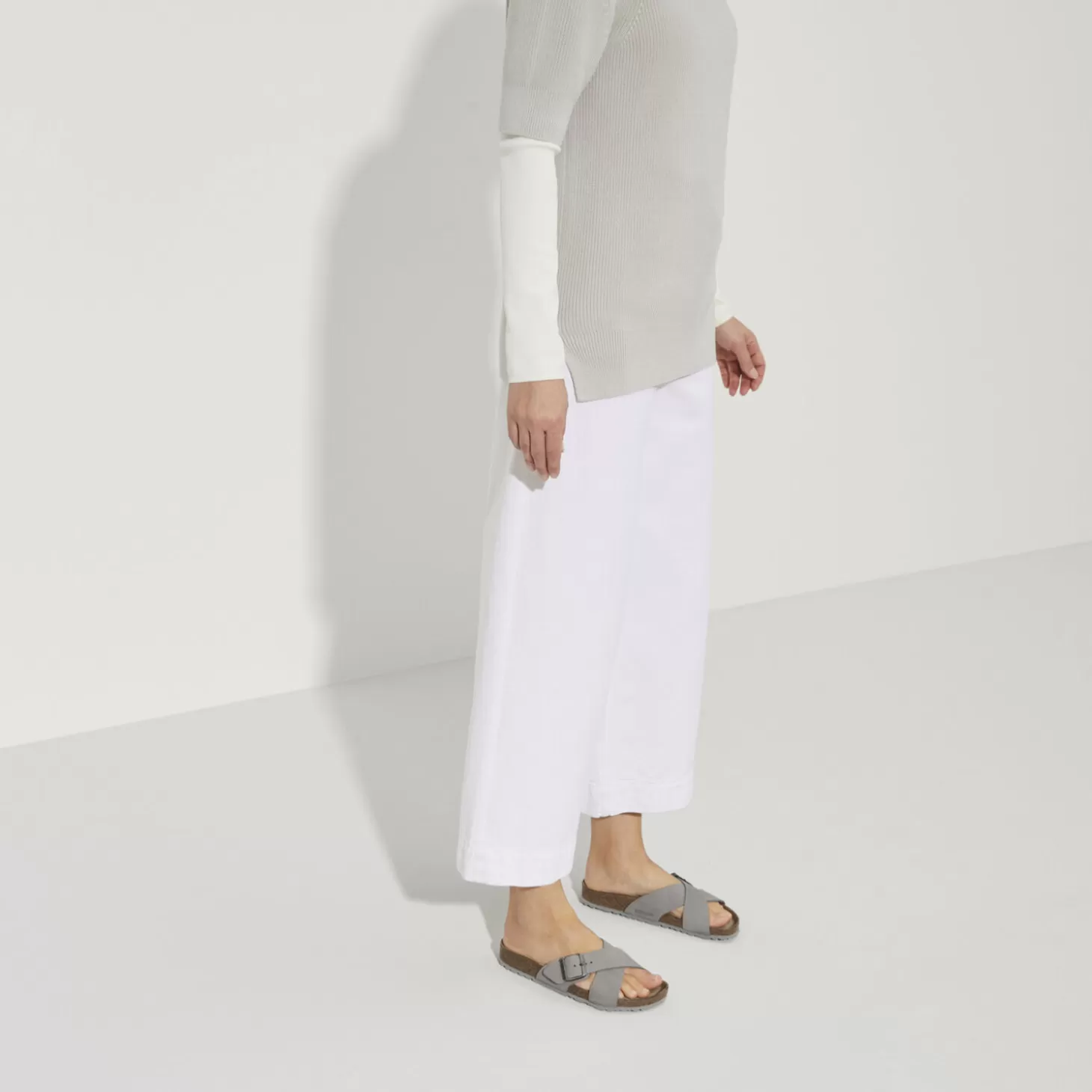 Double Bride | Birkenstock Siena Lit De Pied Souple Dove Gray